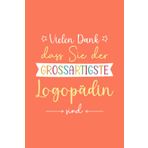 Vielen Dank dass Sie der Großartigste Logopädin sind: 120 Seiten Breit Liniert Notizbuch für Logopädin. Dankeschön Geschenk für Logopädin zum Abschied