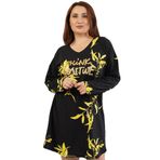 VİENETTA 105300-2890 BAYAN BÜYÜK BEDEN UZUN KOL SİYAH TUNİK SİYAH 4 XL