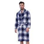 VIENETTA Erkek Şal Yaka Welsoft İndigo Sabahlık C3T1N0O081 İNDİGO XXL