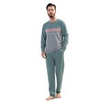 VIENETTA Erkek Uzun Kol Büyük Beden Pijama Takım