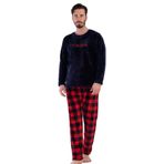 VIENETTA Erkek Uzun Kol Welsoft Lacivert Pijama Takım C3T0N4O084 Lacivert Xl