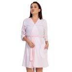 Vienetta Kadın Büyük Beden Kapri Kol Rosebloom Sabahlık C3T2N1601 Rosebloom 7 Xl