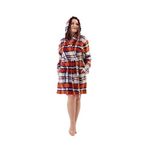 VIENETTA Kadın Büyük Beden Kısa Brown Polar Sabahlık 201005-8758 BROWN 1 XL