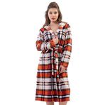 VIENETTA Kadın Kapüşonlu Kahve Polar Sabahlık 201006-8758 KAHVE S