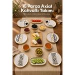 Vienev 15 Parça Bambu Sunumluklu Axial Kahvaltı Takımı Seti