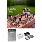 Vienev 33 Parça 6 Kişilik Piknik Seti Antrasit Antrasit