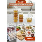 Vienev 3'lü Dondurucuya uygun 60 ml İlik, Tavuk Suyu, Sos, Bebek Maması Saklama Kabı