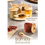 Vienev 5li Bambu Standlı ve Kaşıklı Cam Baharatlık