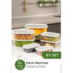 Vienev 8li Hava Geçirmez Saklama Kabı Seti Gri 2x(250-500-750-1200 ML)