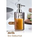 Vienev Akrilik Sıvı Sabunluk 225 ml Şeffaf Antrasit 1991