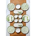 Vienev Art Botanik 14 Parça 6 Kişilik Stackable Kahvaltı Takımı - Lüx Kahvaltılık Sunum Seti Tabağı