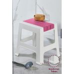 Vienev Plastik Küçük Tabure Pembe Pembe