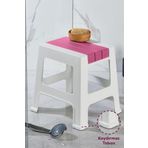 Vienev Plastik Küçük Tabure Pembe