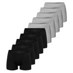 VIEN&KARL 10'lu Paket Erkek Premium Boxer Siyah/Gri XL