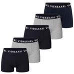 VIEN&KARL 5'li Paket Erkek Premium Boxer Siyah/Gri/Lacivert XL
