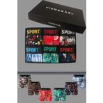 VIEN&KARL 6'lı Premium Kutuda Desenli Erkek Penye Boxer