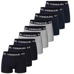 VIEN&KARL 9'lu Paket Erkek Premium Boxer Siyah/Gri/Lacivert XL