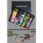 Vien&Karl Erkek Desenli 5'Li Premium Kutu Penye Pamuklu Likralı Boxer