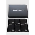 Vien&Karl Erkek Siyah Bambu Çorap 6'Lı Premium Kutu