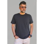 Vien&Karl Erkek Siyah Slim Fit Bisiklet Yaka Pamuk Elastan Basic Tişört