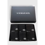 Vien&Karl Premium Siyah Bambu Çorap Düz Desenli 6'lı Paket Erkekler İçin Rahat Kullanım - 40 - 46