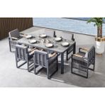 Vieno Home Garden Argos Bahçe Balkon Masa Takımı - Antrasit
