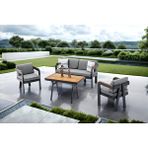 Vieno Home Garden Atlantis Mini 2'li Alüminyum Bahçe Balkon Oturma Grubu Antrasit