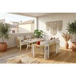Vieno Home Garden Atlas Midi Bahçe Balkon Oturma Grubu Krem