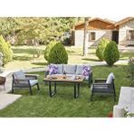 Vieno Home Garden Efes Plus Bahçe Balkon Oturma Grubu Antrasit