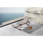 Vieno Home Garden Gala Alüminyum File Bahçe Balkon Şezlong Kolsuz Cappuccino