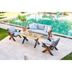 Vieno Home Garden Lotus Alüminyum Bahçe Balkon Oturma Grubu Antrasit