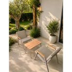 Viento 1-1 Bahçe Balkon Mobilyası,Sehpalı,Capi İskelet,Kumaş Rengi 04 Cappuccino Ekoseli