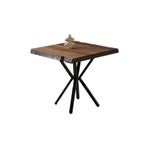 Viento Mobilya Kütük Barok Ceviz Desen MDF Sabit 80X80 Masa