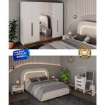 Vieva Sahra Yatak odası takımı 6 Kapılı Gardırop 100% Mdf Bazalı– Teslimat & Kurulum Dahil