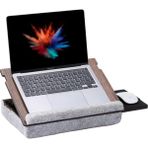Vigo Wood - Eğim Ayarlanabilir Çekmeceli Mousepad Minderli Laptop Sehpası - Ceviz LS051 - 37 x 28 x 7