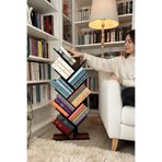 Vigo Wood GEOMETRİK 8 RAFLI AĞAÇ KİTAPLIK DEKORATİF RAF
