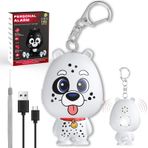 VIGOROAD Güvenli Sesli Kişisel Alarm, 130 dB Yüksek Sesli Siren Şarkısı Acil Güvenlik Alarm Anahtarlığı, LED Işıklı Kişisel Ses Güvenlik Sireni Kadınlar, Erkekler, Çocuklar, Yaşlılar için (Beyaz)