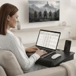 VigoWood Minderli Laptop Sehpası ANTIK-LS027 - Antik Dark