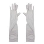 VIGUEUR Uzun Saten Eldiven - Kadınlar için Beyaz Opera Eldivenleri, Dirsek Uzunluğu, Beyaz, Elbow Length