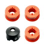 Viilich Bosch ART 23 26 30 Combitrim 23 26 Easytrim çim biçme makinesi için 3 adet yedek makara, Bosch tek iplik makarası F016800175, Bosch F016L71088 makara kapağı için (3 bobin + 1 kapak)