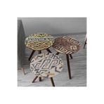 Vikar Dekoratif Zigon Sehpa Set (6'LI TABLO HEDİYELİ)