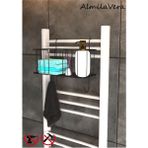 Viki House Siyah Paslanamaz Kapı Arkası Ütü ve Ütü Masası Askısı Ütü Düzenleyici Raf