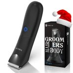 VIKICON Elektrikli top düzeltici, erkekler için tıraş makinesi, su geçirmez ıslak/kuru yumurta ve vücut tıraş makinesi, LED aydınlatmalı testis tıraş makinesi, profesyonel, folyo, şarj