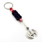 Viking Balta Savaşçı Lacivert Makrome Örgü Metal Uçlu Anahtarlık KC304