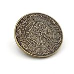 Viking İskandinav Nordik Semboller Mitolojik Şans Bronz Metal Hatıra Parası Cp088