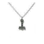 Viking Mitolojisi Thor’un Çekici (Mjölnir) Figürlü Unisex Kolye – 60 Cm Zincirli, Güç Koruma Sembolü
