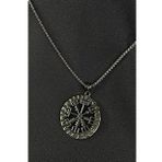 Viking Pusulası Vegvisir Model 316L Çelik Kolye