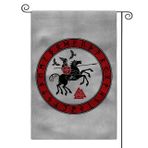Viking Sembolü Bahçe Bayrağı 30,48 cm x 45,72 cm - Çift Taraflı İskandinav Runes & Mitoloji Dış Mekan Bayrağı (#3)