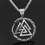 Viking Valknut Iskandinav Mitolojisi Ouroboros Nordik 316L Kolye