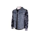 viking's line Erkek Denim Polar Kol Şık Giyim Mavi Kot Ceket